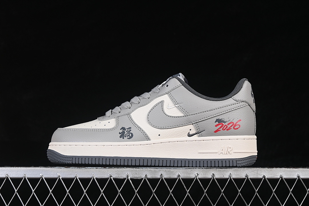 Nike [MZ9588-833]-[AIR FORCE 1 07 LOW CASUAL SNEAKERS WHITE/GREY]-[WOMAN:36-39]-[MAN:40-45] - Image 2