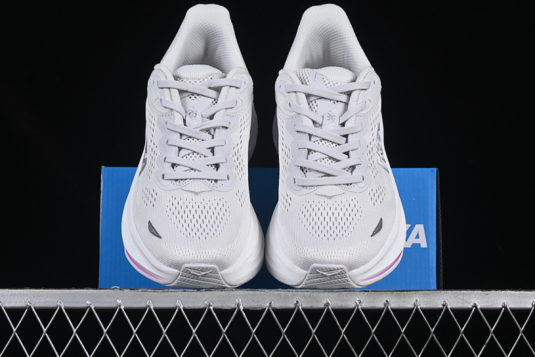 On Running [1162012 CYWH]-[HOKA ONE BONDI 9 WHITE/GREY/PURPLE/BLUE]-[WOMAN:36-39]-[MAN:40-45] - Image 13