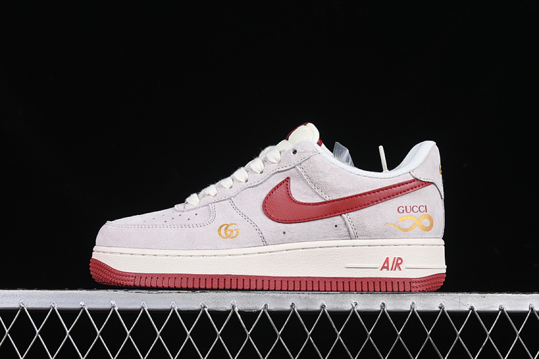 Nike [XZ6188-020]-[AIR FORCE 1 07 LOW WHITE/GREY/RED]-[WOMAN:36-39]-[MAN:40-45] - Image 2