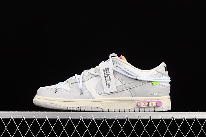 Nike OW X SB DUNK LOW LOT 03 OF 50 SAIL/NEUTRAL GREY/WHITE · DM1602-118, photo 1