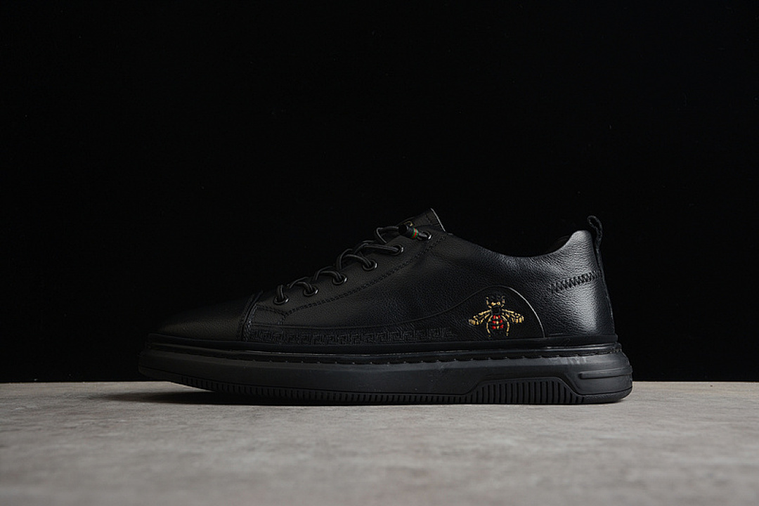 Unbranded [GU*CCI LOW SHOES BLACK/BLACK/GOLD]-[MAN:38-44], photo 1
