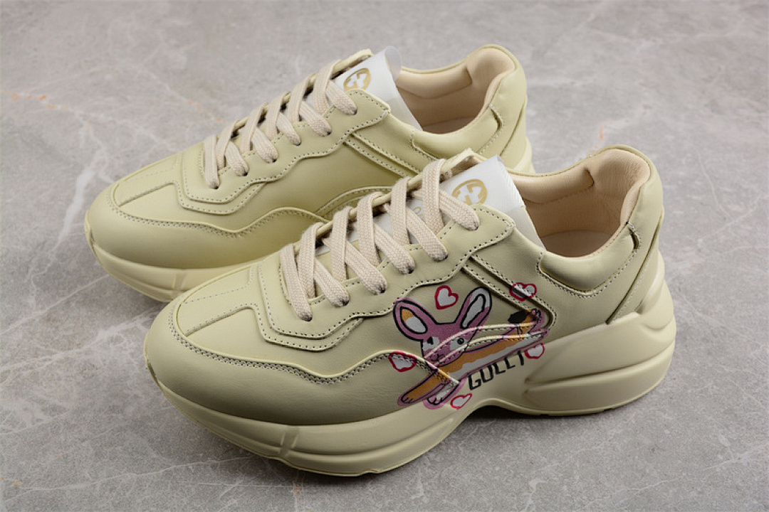 On Running [GU*CCI RHYTON VINTAGE TRAINER SNEAKER BEIGE/BEIGE/PINK]-[WOMAN:35-39] - Image 9