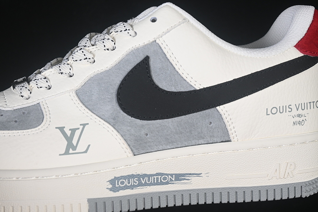 Nike [MM3399-823]-[AIR FORCE 1 07 LOW CASUAL SNEAKERS WHITE/GREY/RED]-[WOMAN:36-39.5]-[MAN:40-45] - Image 8