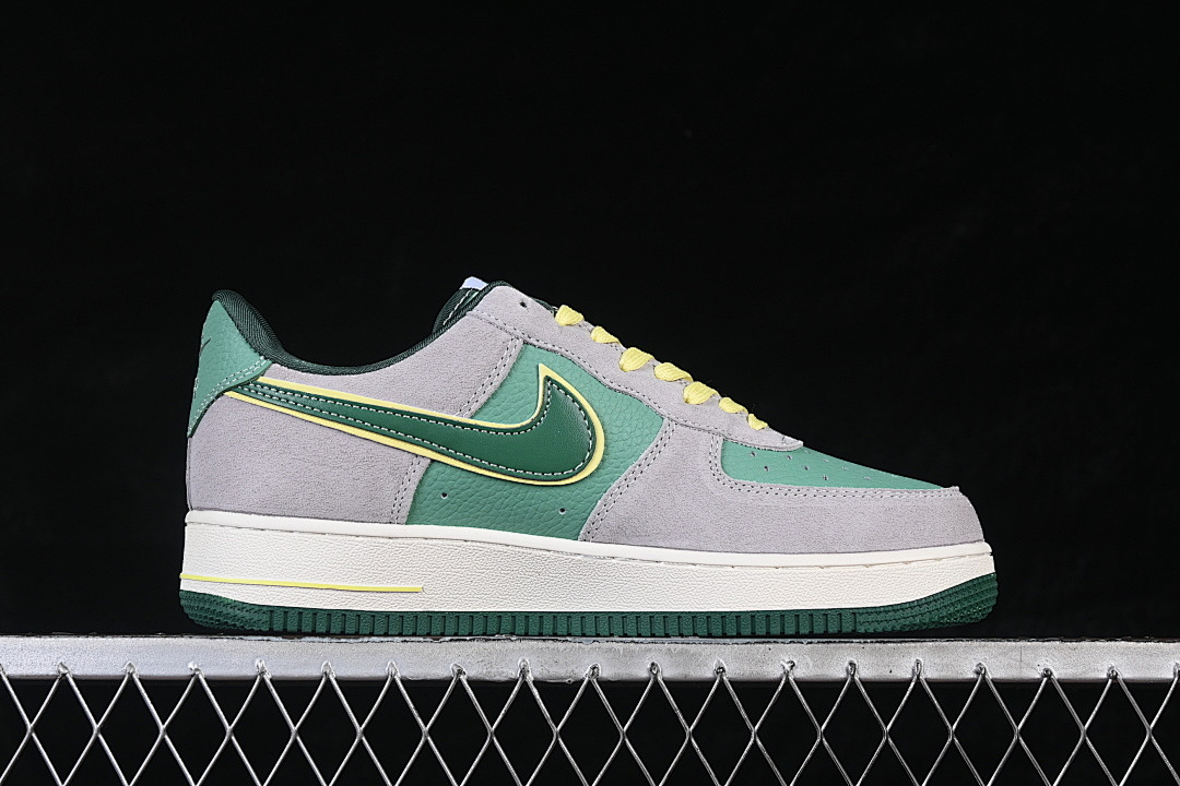 Nike [SS1979-007]-[AIR FORCE 1 07 LOW CASUAL SNEAKERS GREEN/WHITE/GREY]-[WOMAN:36-39]-[MAN:40-45] - Image 15