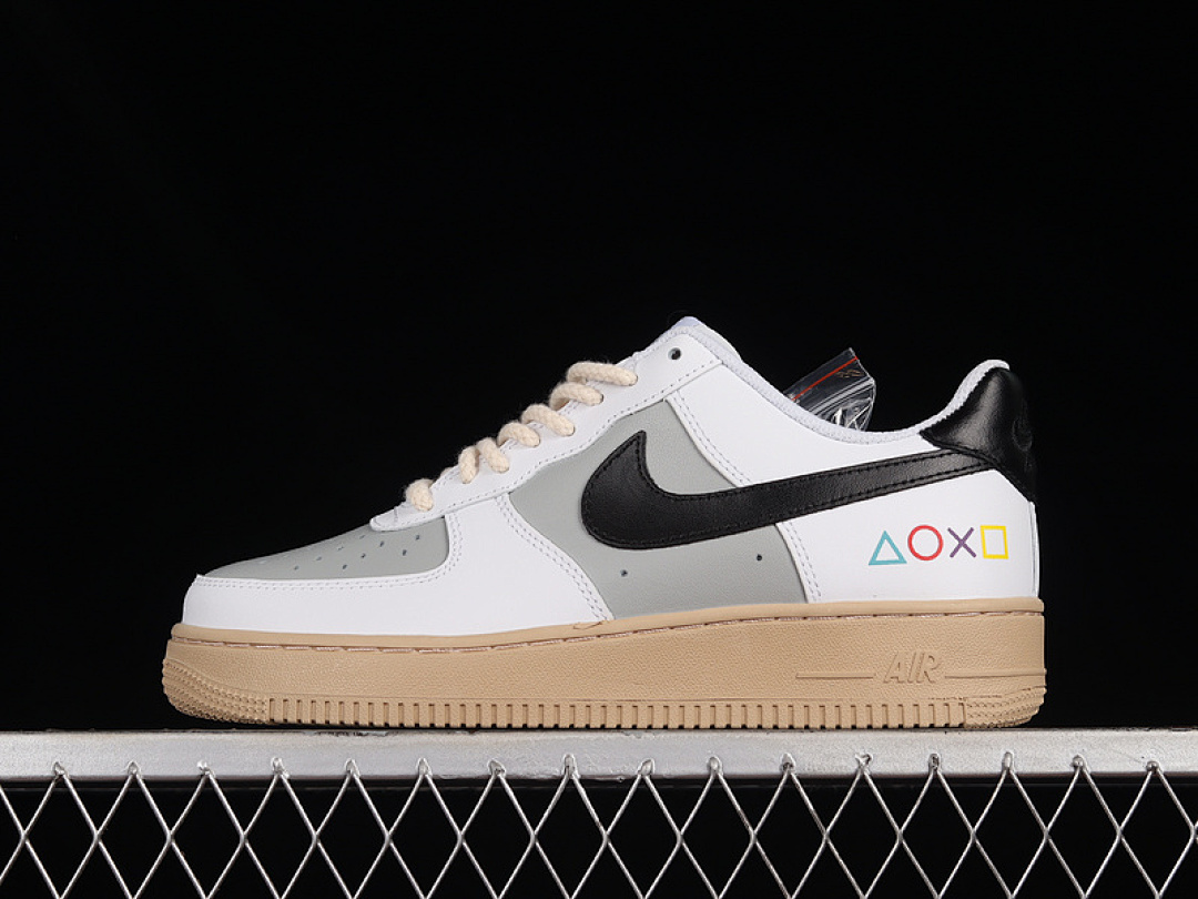 Nike [AF2288-002]-[AIR FORCE 1 LOW 07 WHITE/BLACK/LIGHT GREY-LIGHT KHAKI]-[WOMAN:36-39]-[MAN:40-45], photo 1
