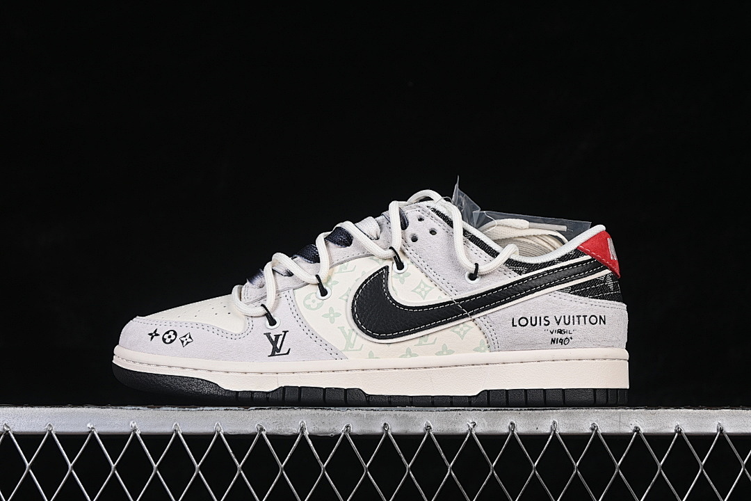 Unbranded [CX5050-Y53]-[DUNK LOW CASUAL SNEAKERS WINE BLACK/WHITE/GREY/RED]-[WOMAN:36-39]-[MAN:40-45], photo 1