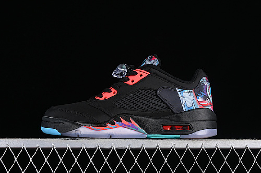 Jordan [840475-060]-[AIR JORDAN 5 RETRO LOW BLACK/BLACK/BRIGHT CRIMSON/BETA BLUE/BLACK]-[36-47.5], photo 1