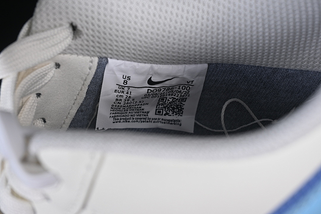 Nike [DO9786-100]-[AIR FORCE 1 LOW 07 LV8 MEDIUM BLUE/BLACK/BLUE CHILL]-[WOMAN:36-39]-[MAN:40-45] - Image 6