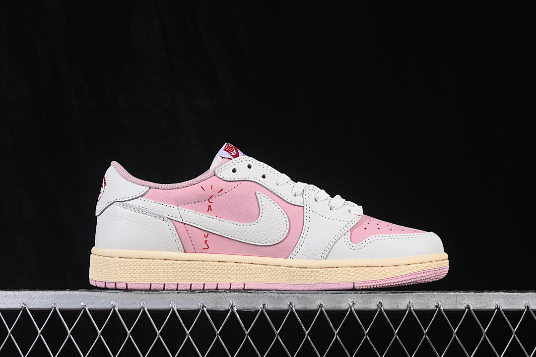 Jordan [DM7866-600]-[TRAVIS SCOTT AIR JORDAN 1 LOW OG WHITE/PINK]-[WOMAN:36-39]-[MAN:40-48.5] - Image 16