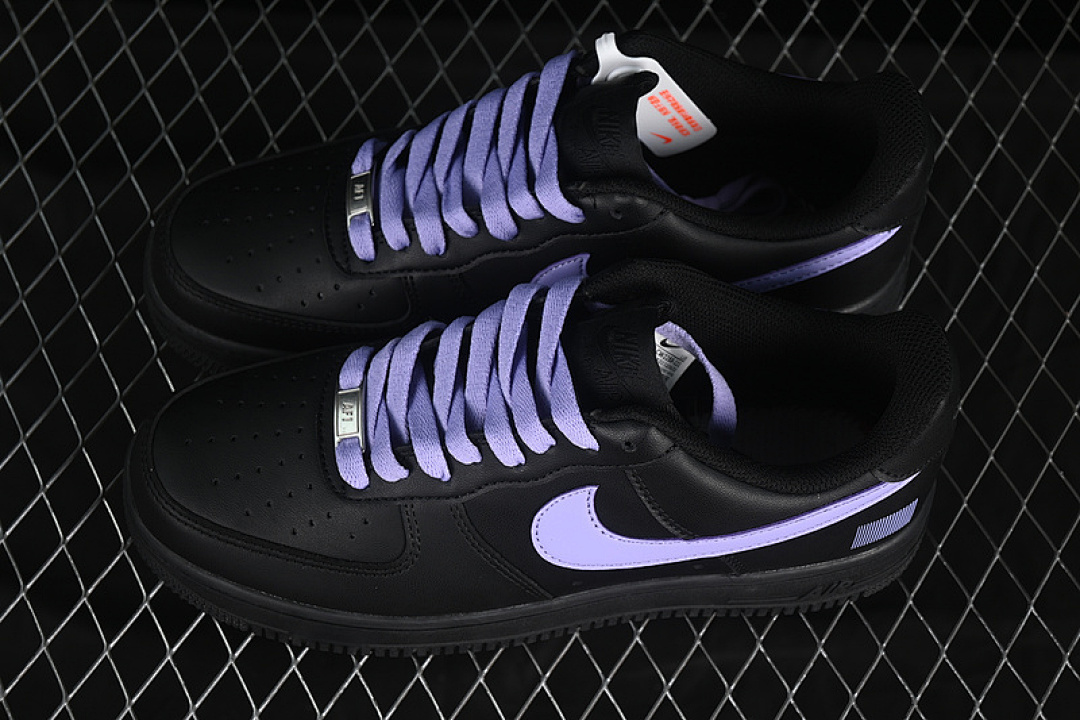 Nike [CW2288-111]-[AIR FORCE 1 07 LOW BLACK/PURPLE]-[WOMAN:36-39]-[MAN:40-45] - Image 11