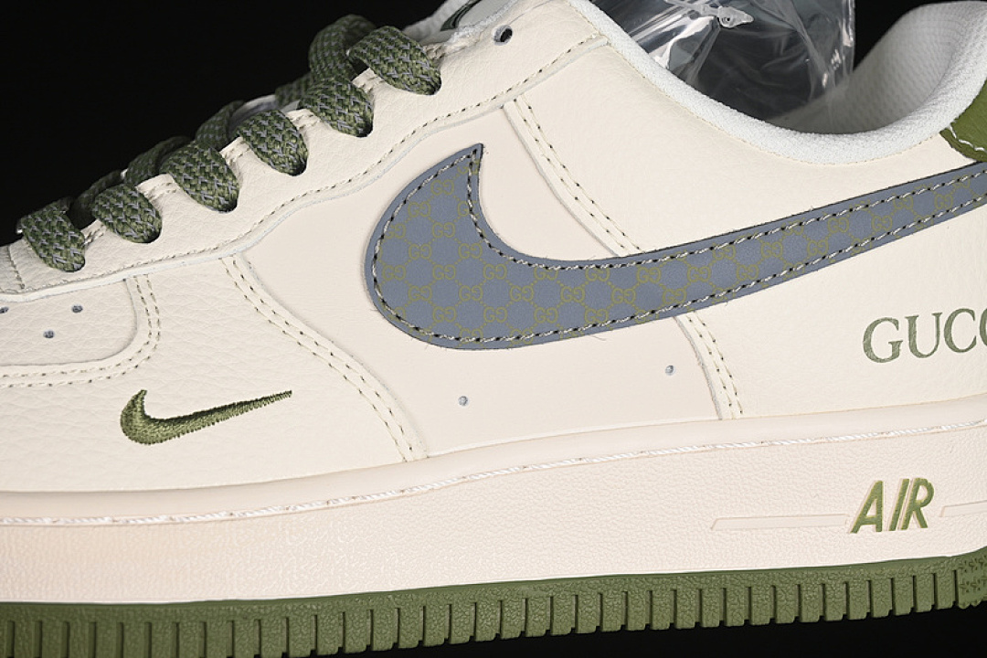 Nike [XS1958-563]-[AIR FORCE 1 07 LOW WHITE/GREY/GREEN]-[WOMAN:36-39]-[MAN:40-45] - Image 8