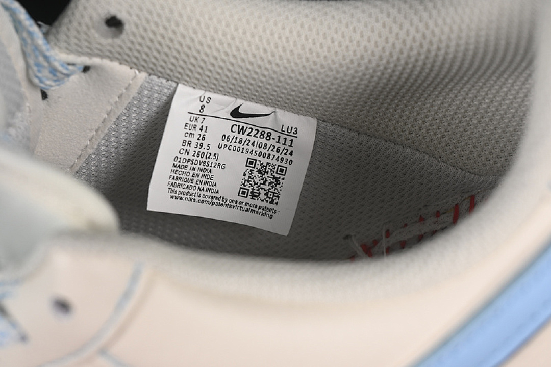 Nike [CW2288-111]-[AIR FORCE 1 07 LOW WHITE/BLUE]-[WOMAN:36-39]-[MAN:40-45] - Image 6