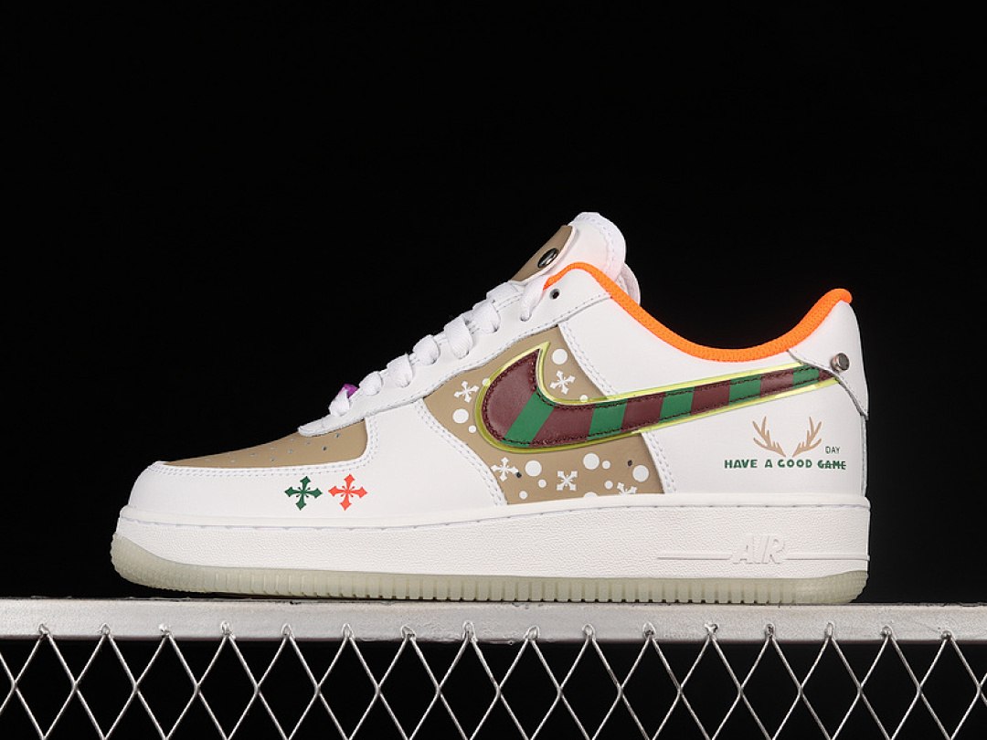 Nike Nike AIR FORCE 1 LOW 07 WHITE/ORANGE/KHAKI · DO2333-101, photo 1