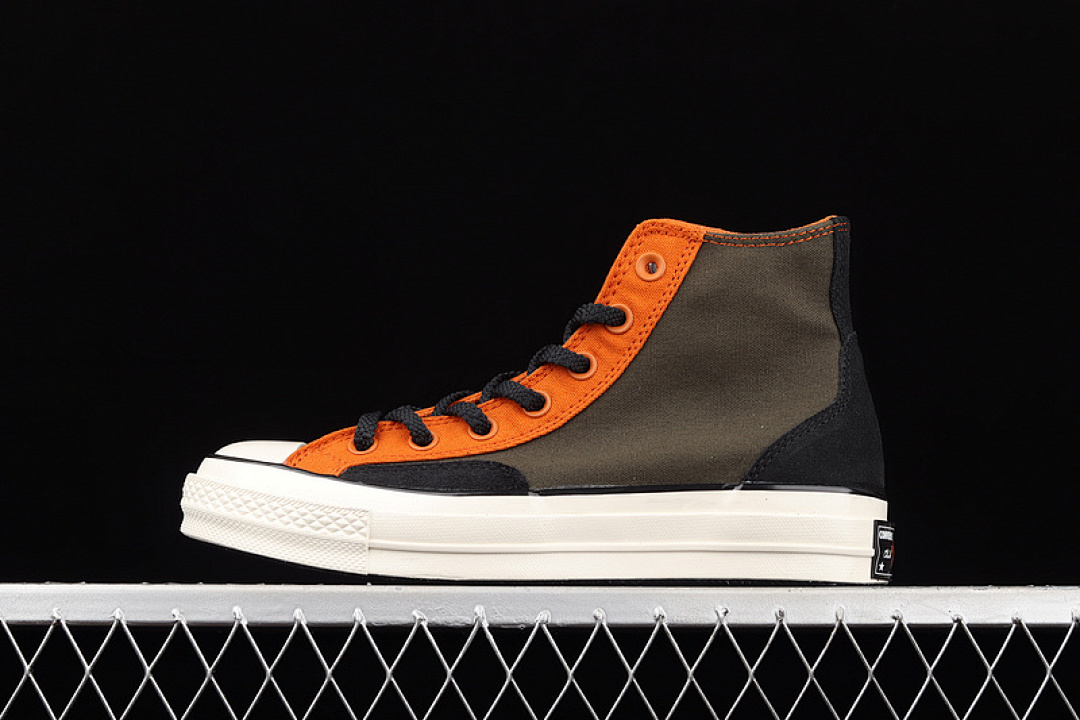 Converse Converse CHUCK TAYLOR ALL-STAR 70S HIGH COURT FUSION DARK GREEN/ORANGE/WHITE · 171685C, photo 1