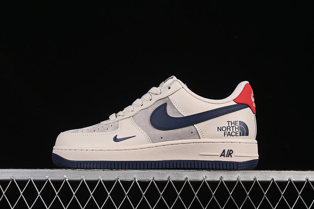 Nike [XX3168-133]-[AIR FORCE 1 07 LOW GREY/BLUE/RED]-[WOMAN:36-39]-[MAN:40-45] - Image 2