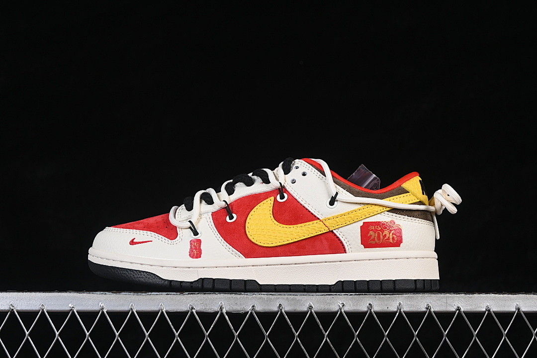Unbranded [YX5066-C65]-[DUNK LOW CASUAL SHOES RED/WHITE/YELLOW/BLACK]-[WOMAN:36-39]-[MAN:40-45], photo 1