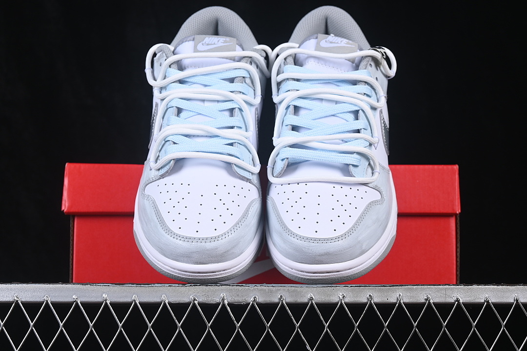 Unbranded [HF5441-105]-[DUNK LOW LACE UP CASUAL SNEAKERS SKY BLUE/SILVER/WHITE]-[MAN:40-46] - Image 12