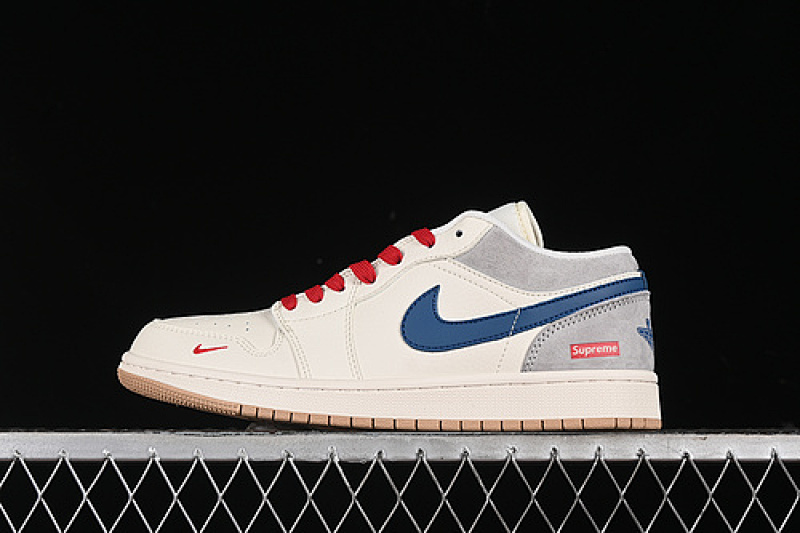 Jordan AIR Jordan 1 LOW SUPREME WHITE/BLUE/RED/GREY · SJ9950-022, photo 1