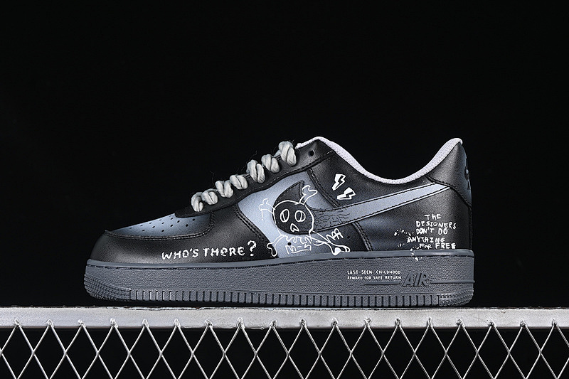 Nike Nike AIR FORCE 1 07 LOW GRADIENT SKELETON BLACK/GREY/BLUE · YD2425-110, photo 1