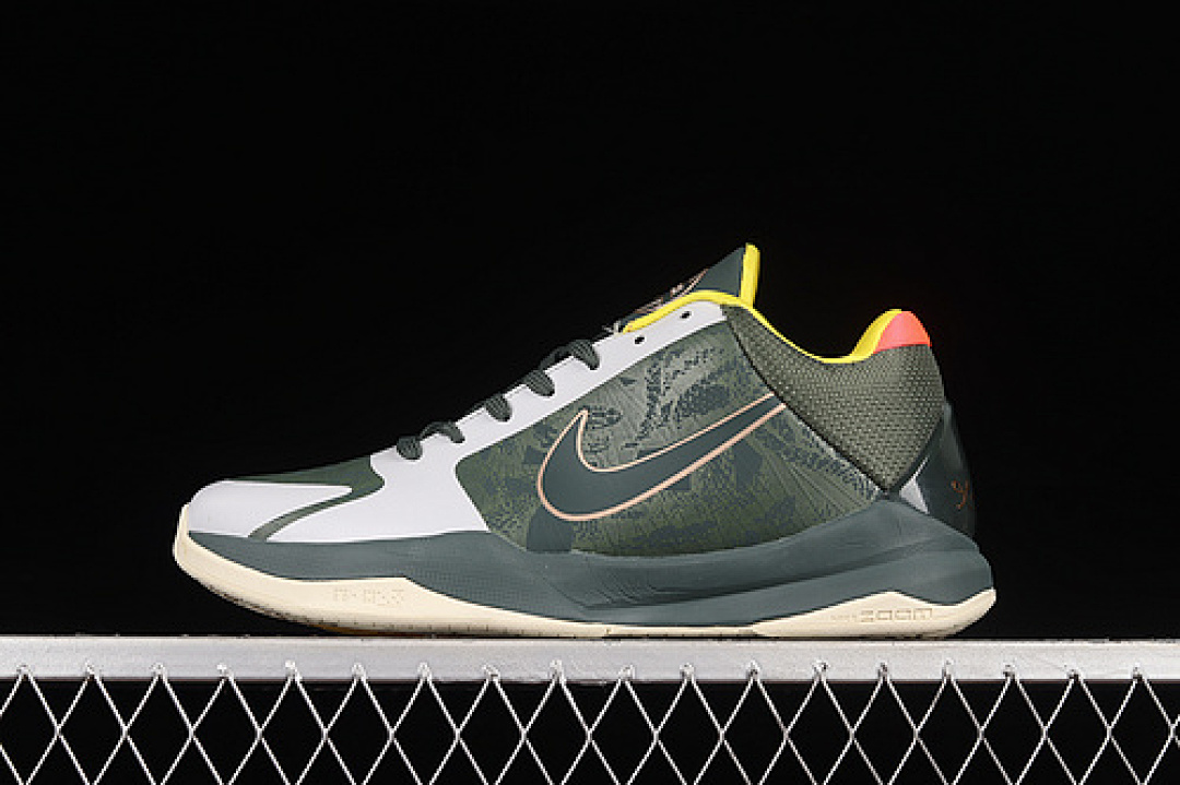 Nike [CD4991-300]-[ZOOM KOBE 5 PROTRO EYBL FOREST GREEN/METALLIC RED BRONZE/SPEED YELLOW]-[39-46] - Image 2