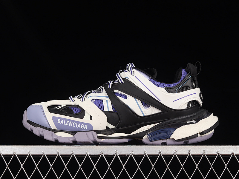 Purple Balenciaga TRACK TESS S.GOMMA SNEAKER WHITE/BLACK/PURPLE · W1GB18322, photo 1