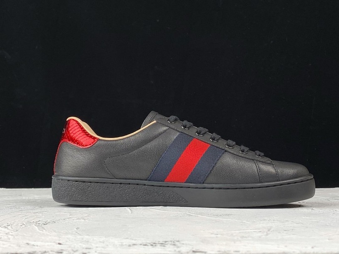 Gucci [GU*CCI ACE EMBROIDERED LOW-TOP SNEAKER BLACK/NAVY BLUE/RED-GOLD]-[UNISEX:34-48] - Image 20