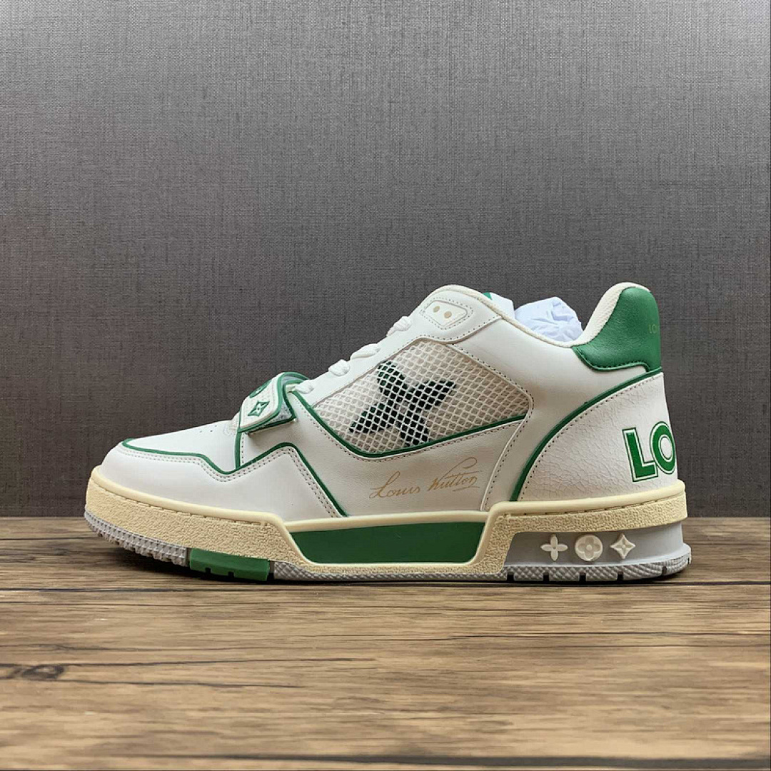 Louis Vuitton [L*V TRAINER SNEAKERS WHITE/BEIGE/GREEN]-[MAN:38-45], photo 1