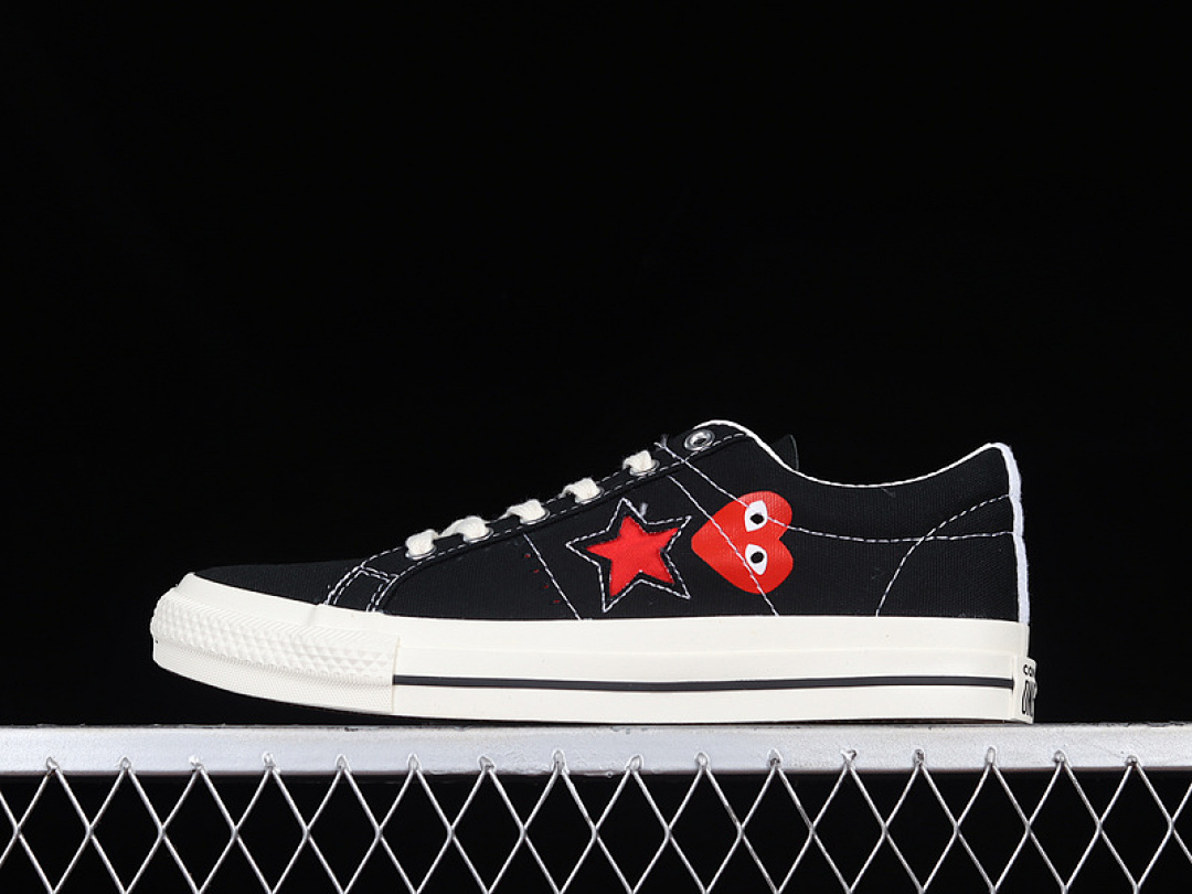 Converse Converse COMME DES GARÇONS PLAY X ONE STAR BLACK/RED/WHITE · A01792C, photo 1
