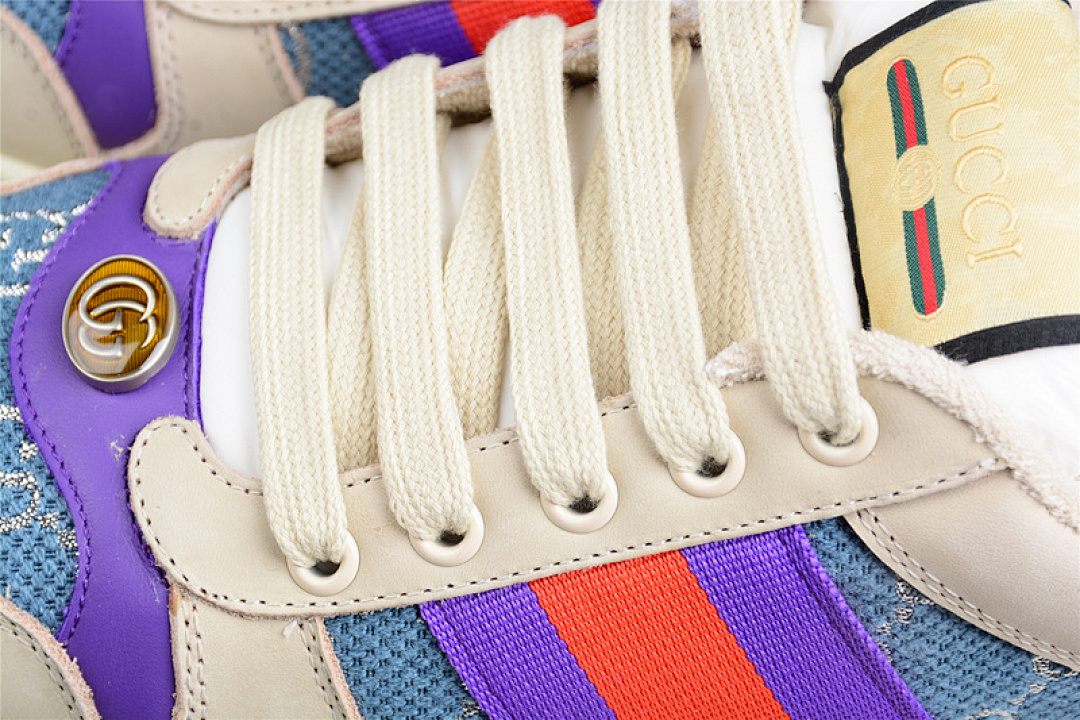 Gucci [GU*CCI DISTRESSED SCREENER SNEAKER BEIGE/PURPLE/RED]-[WOMAN:35-39]-[MAN:40-45] - Image 9