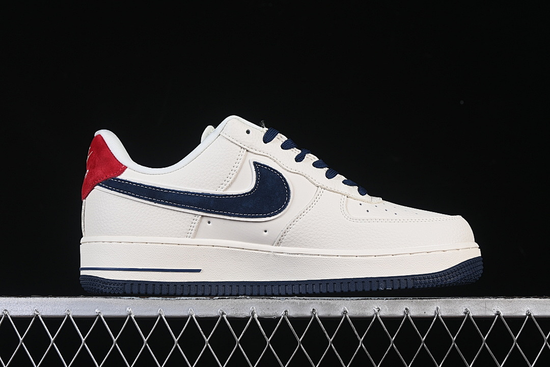 Nike [DD1982-326]-[AIR FORCE 1'07 LOW WHITE/NAVY BLUE/RED]-[WOMAN:36-39]-[MAN:40-45] - Image 16