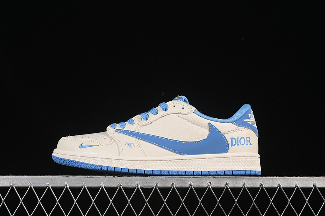 Jordan [LD2025-028]-[TRAVIS SCOTT X FRAGMENT DESIGN AIR JORDAN 1 LOW OG SP OFF WHITE/BLUE]-[36-45], photo 1