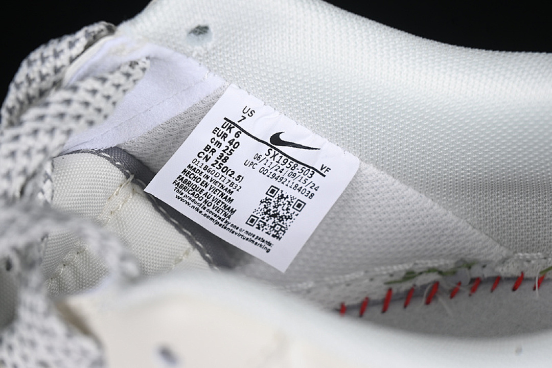 Nike [XS1958-503]-[AIR FORCE 1 07 LOW SUP WHITE/GREY/RED/SILVER]-[WOMAN:36-39]-[MAN:40-45] - Image 7