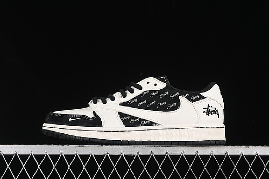 Jordan [SJ2068-128]-[TRAVIS SCOTT X FRAGMENT DESIGN AIR JORDAN 1 LOW OG SP BLACK/WHITE]-[36-45], photo 1
