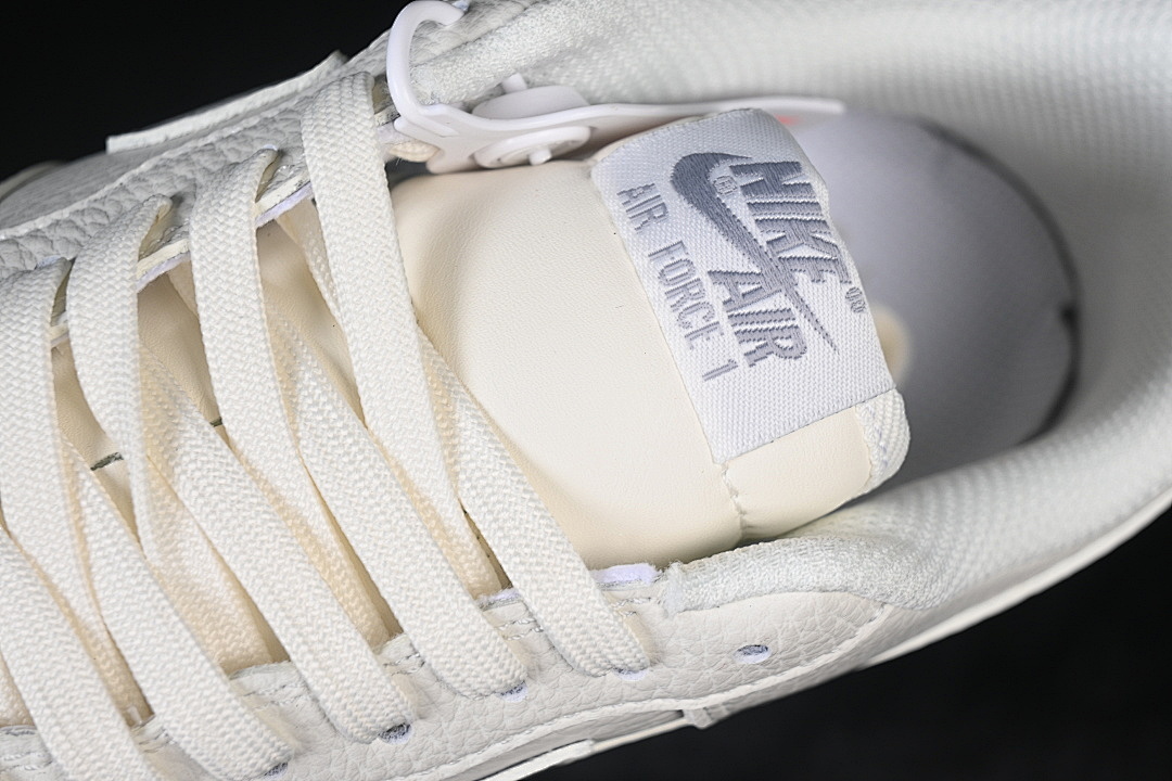 Nike [NH0601-543]-[AIR FORCE 1 07 LOW CASUAL SNEAKERS WHITE/GREY/WHITE]-[WOMAN:36-39]-[MAN:40-45] - Image 9