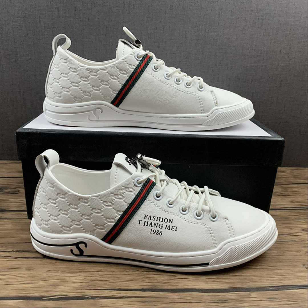 Gucci [GU*CCI ACE EMBROIDERED LOW-TOP SNEAKER WHITE/WHITE/GREEN-BLACK]-[MAN:38-44] - Image 3