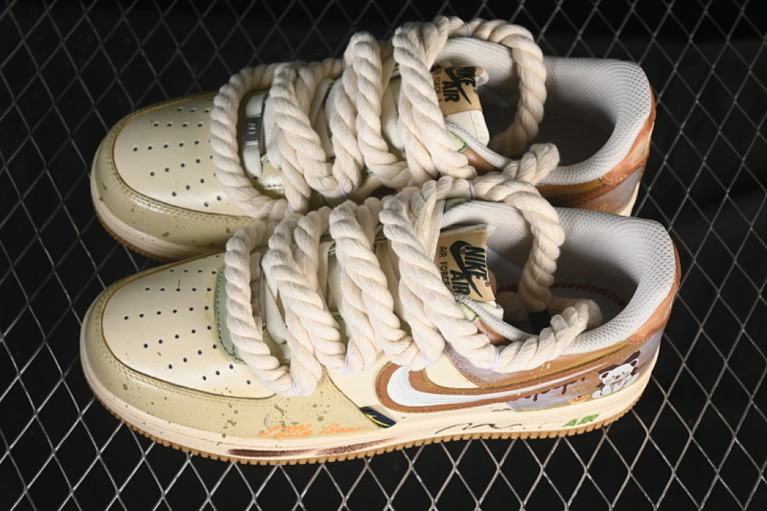 Nike [XL2321-666]-[AIR FORCE 1 07 LOW MILK COFFEE BEAR KHAKI/BEIGE/WHEAT]-[WOMAN:36-39]-[MAN:40-45] - Image 10