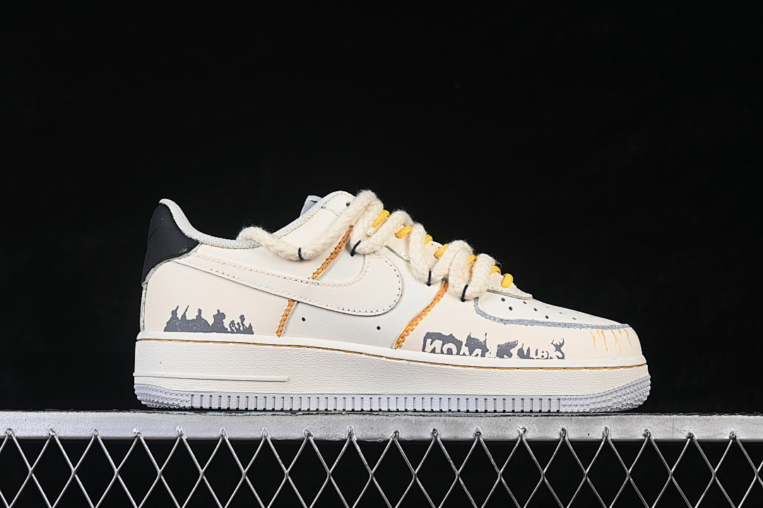 Nike [DB3301-101]-[AIR FORCE 1 07 LOW CASUAL SHOES PINK/WHITE/ORANGE/BLACK]-[WOMAN:39]-[MAN:40-45] - Image 15
