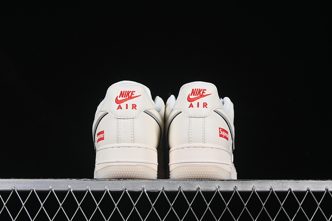 Nike [XZ6188-715]-[AIR FORCE 1 07 LOW SUPREME WHITE/GREY/RED]-[WOMAN:36-39]-[MAN:40-45] - Image 14