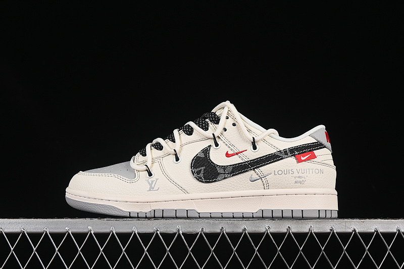 Louis Vuitton Nike SB DUNK LOW LV WHITE/BLACK/GREY · FC1688-218, photo 1