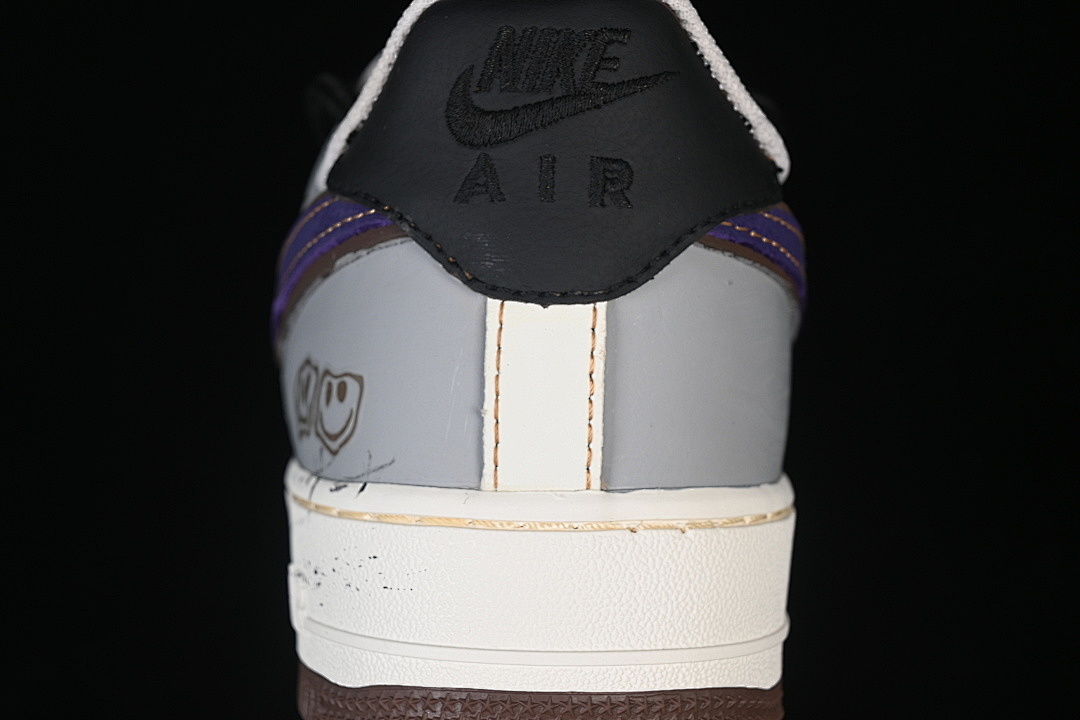 Nike [LJ8822-121]-[AIR FORCE 1 07 LOW CASUAL SNEAKERS WHITE/BLACK/GREY]-[WOMAN:36-39]-[MAN:40-45] - Image 7