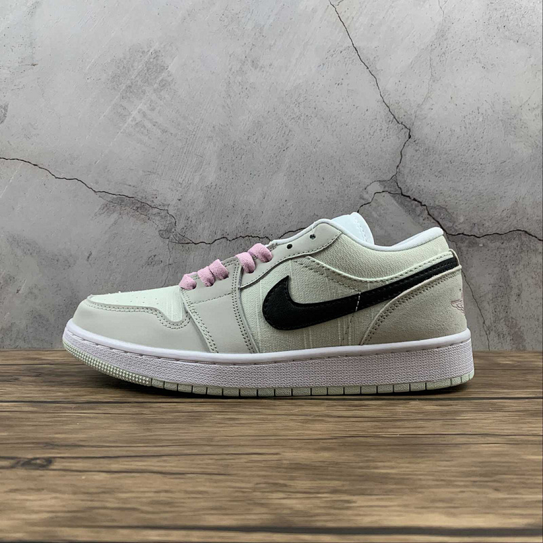 Jordan AIR Jordan 1 LOW SE BARELY GREEN/BLACK/LIGHT ARCTIC PINK/WHITE · CZ0776-300, photo 1