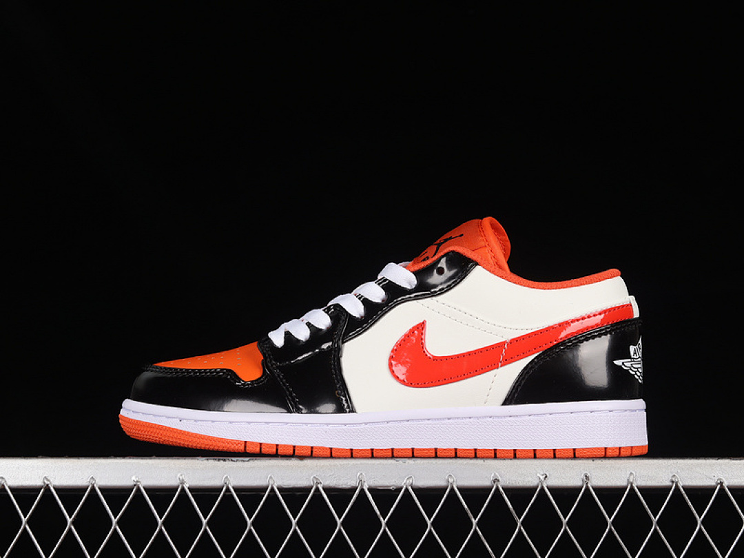 Jordan [DV1335-800]-[AIR JORDAN 1 LOW GS HALLOWEEN TEAM ORANGE/BLACK-SAIL-IRON GREY]-[UNISEX:36-46], photo 1