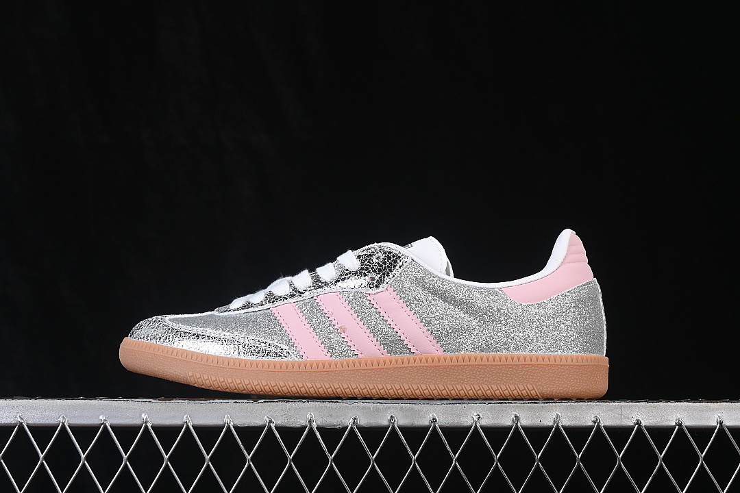 Adidas [JR6695]-[SAMBA OG CASUAL SNEAKERS SILVER/PINK/SILVER]-[WOMAN:35-39]-[MAN:40-45], photo 1