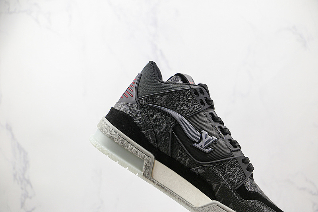 Louis Vuitton [L*V TRAINER SNEAKERS BLACK/BLACK/GREY]-[MAN:39-45] - Image 6