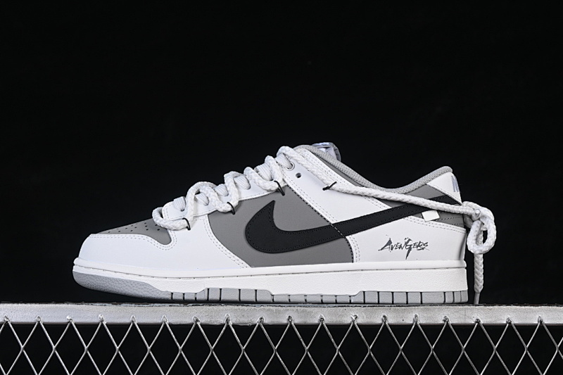 Nike DUNK LOW CASUAL SNEAKERS BLACK/WHITE/DARK GRAY · WG0510-061, photo 1
