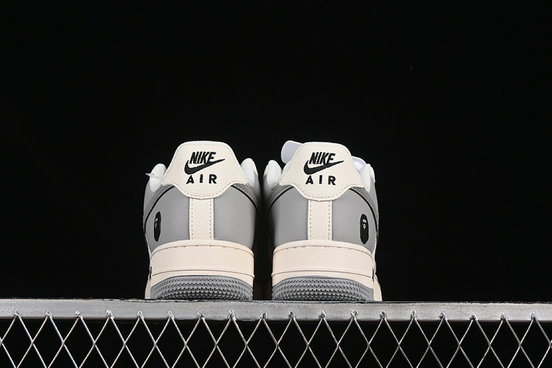 Nike [XS1958-571]-[AIR FORCE 1 07 LOW BAPE GREY/BLACK/WHITE]-[WOMAN:36-39]-[MAN:40-45] - Image 14