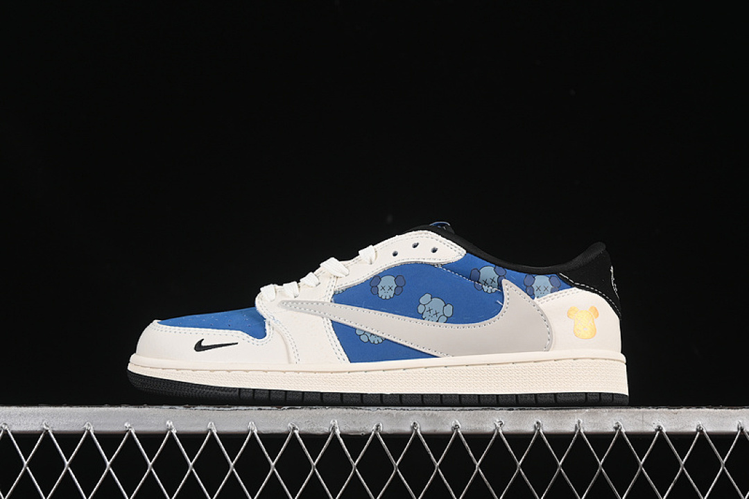Jordan Jordan [XS2024-053]-[TRAVIS SCOTT X FRAGMENT DESIGN AIR 1 LOW OG SP WHITE/GREY/BLUE]-[36-45], photo 1