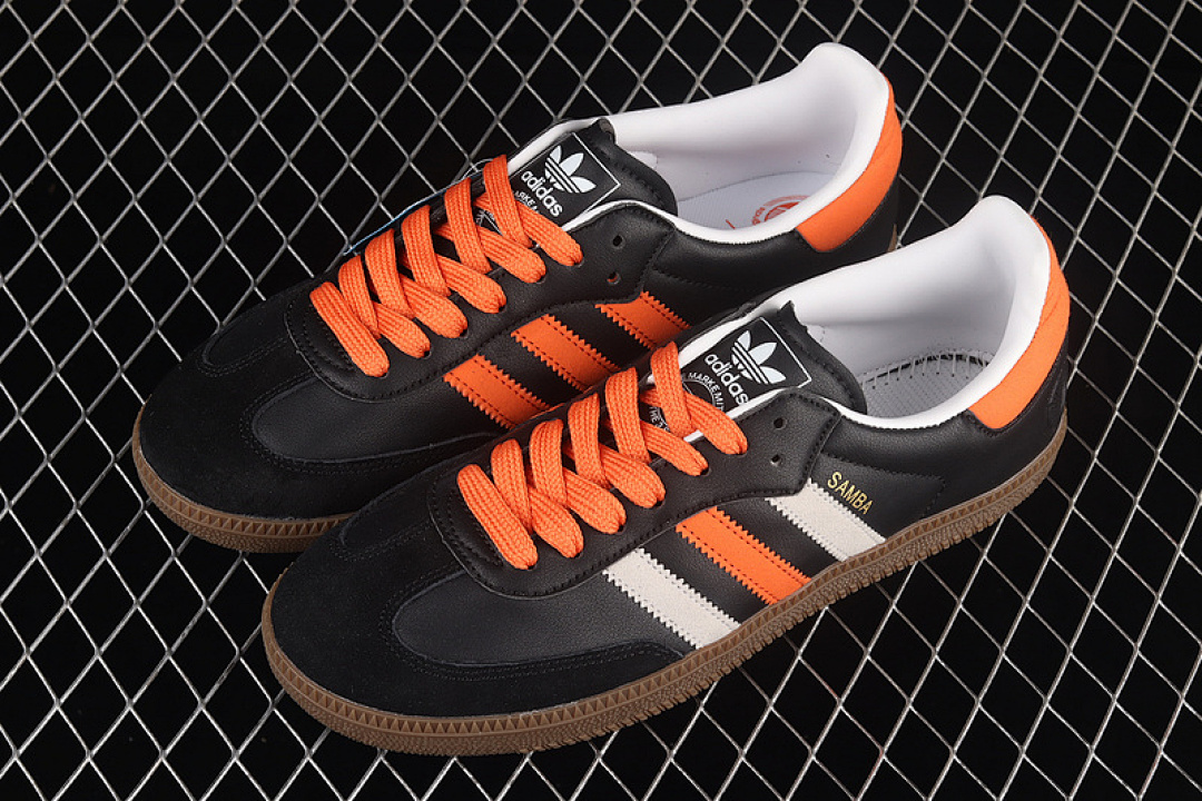 Adidas [FW2428]-[SAMBA VEGAN SHOES CORE BLACK/ORANGE/CLOUD WHITE]-[MAN:39-45] - Image 11