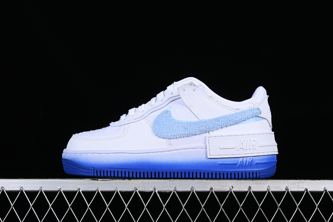 Nike [FJ4567-100]-[AIR FORCE 1 SHADOW CHENILLE SWOOSH WHITE/BLUE TINT/PINK SPELL/RACER (BLUE]), photo 1