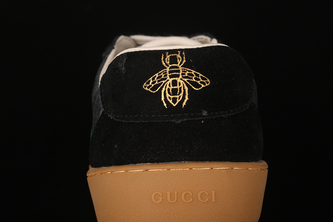 Gucci [GU*CCI ACE EMBROIDERED LOW-TOP SNEAKER BLACK/GREY]-[UNISEX:38-44] - Image 7